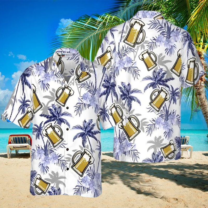Beer Coconut Tree Hawaiian Shirt