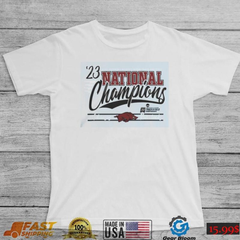 Blue 84 Arkansas Razorbacks 2023 NCAA Women’s Indoor Track And Field National Champions T Shirt