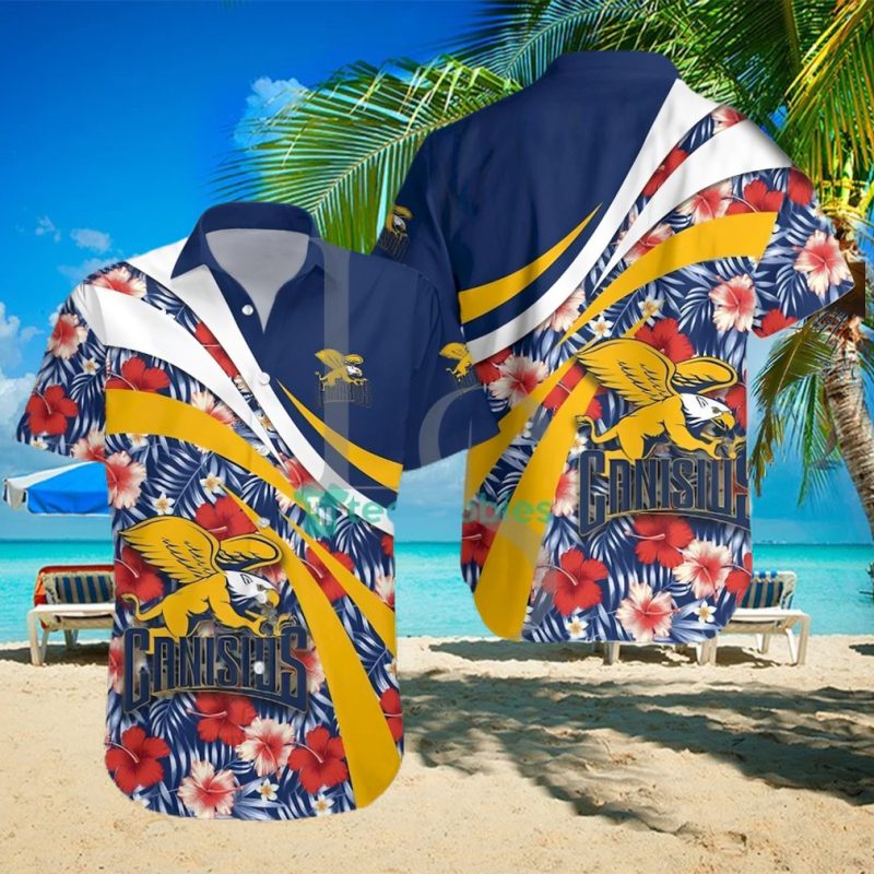 Canisius Golden Griffins NCAA Hibiscus Tropical Flower Hawaiian Shirt
