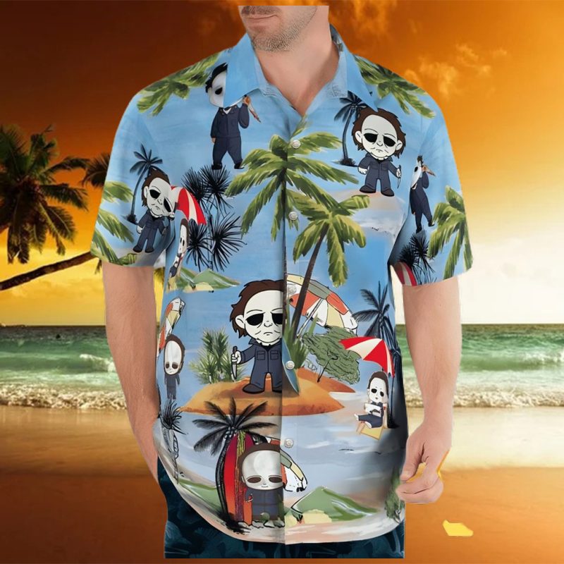 Chibi Michael Myers Halloween Hawaiian Shirt