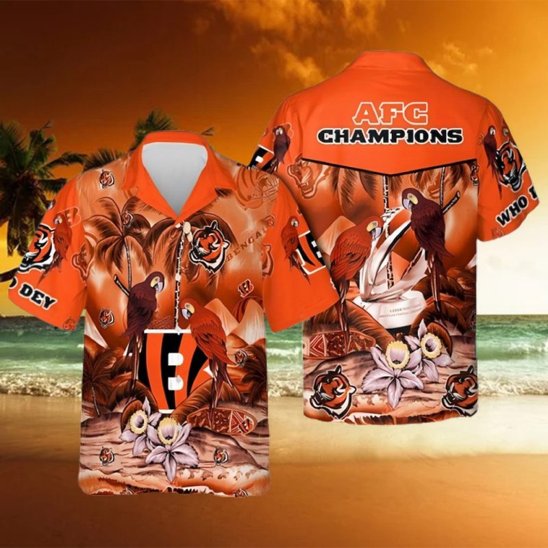 Cincinnati Bengals AFC Champions Aloha Beach Hawaiian Shirt