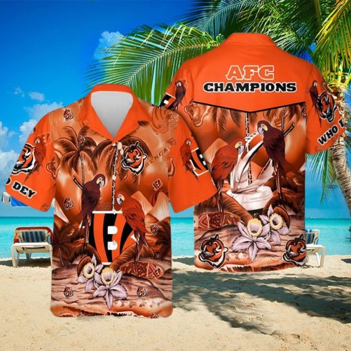 Cincinnati Bengals AFC Champions Aloha Beach Hawaiian Shirt