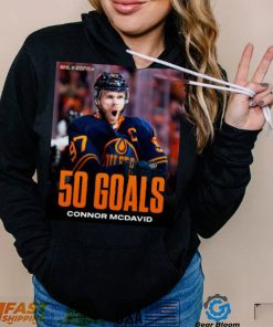 Connor McDavid Edmonton Oilers 50 goals season shirt