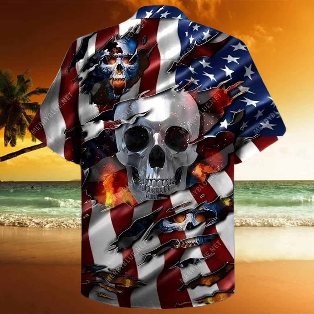 Died For My Country Skull Hawaiian Shirt Unisex Adult