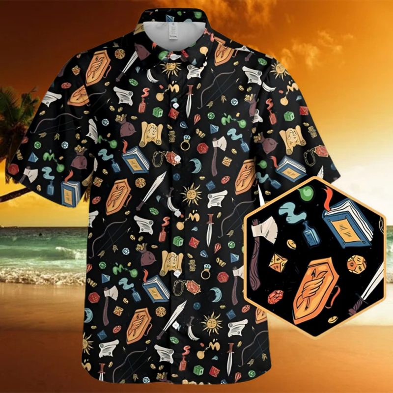 DnD Hawaiian Shirt  Dice 20 Shirt