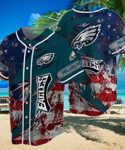 Eagles Baseball Jersey Cannabis Leaf USA Flag Philadelphia Eagles Gift