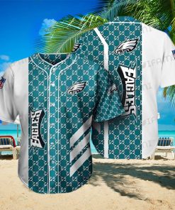 Eagles Baseball Jersey Gucci Pattern Philadelphia Eagles Gift