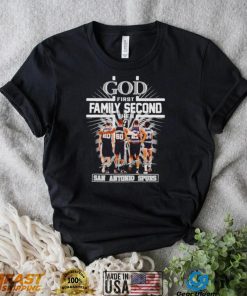 God first family second then 2023 San Antonio Spurs basketball signatures shirt