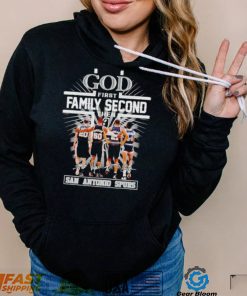 God first family second then 2023 San Antonio Spurs basketball signatures shirt