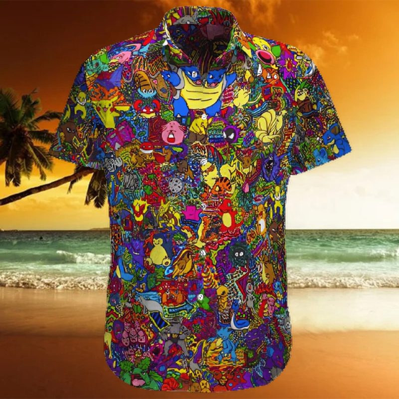 Happy Pokemon Beach Hawaiian Shirt