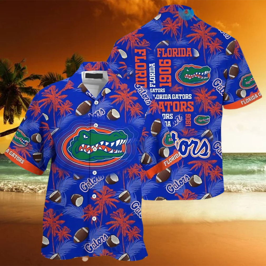Hawaiian Shirt Football Coconut Pattern Gators Hawaiian Shirt Football Coconut Pattern Gators
