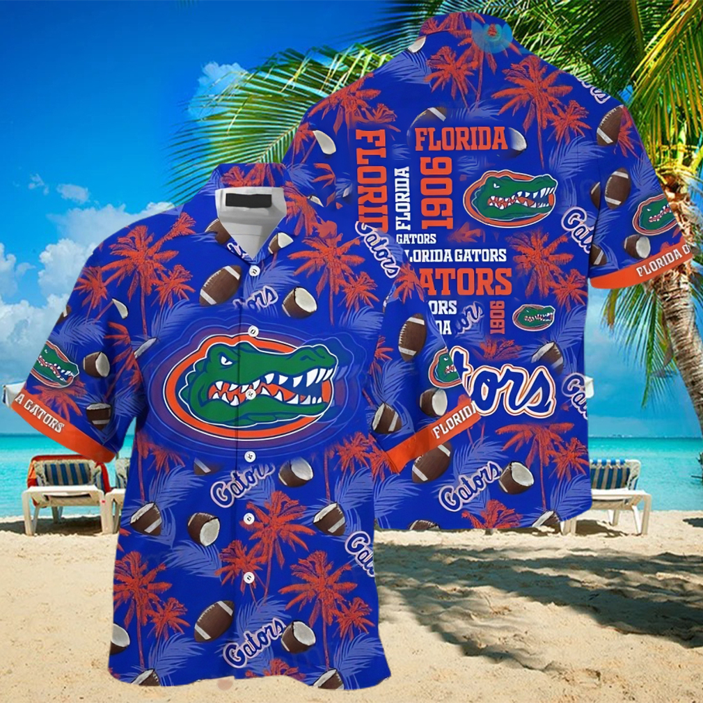 Hawaiian Shirt Football Coconut Pattern Gators Hawaiian Shirt Football Coconut Pattern Gators