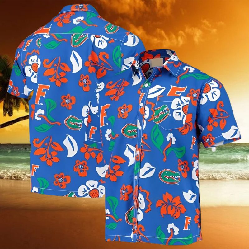 Hawaiian Shirt Tropical Floral Pattern Florida Gators Gift