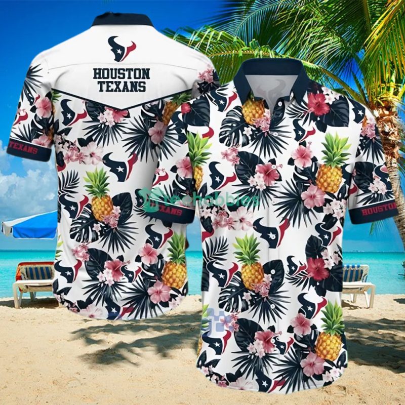 Houston Texans NFL Pineapple Tropical Pattern Hawaiian Shirt