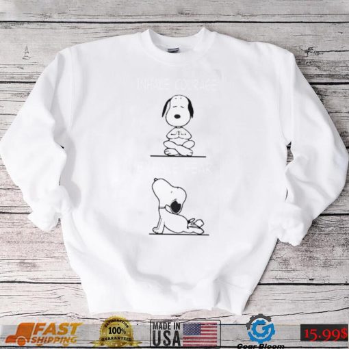 Inhale exhale snoopy shirt