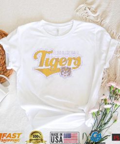 LSU Baseball 78 Tiger Script Women’s Tri Blend T Shirt