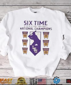 LSU Tigers NCAA Dvision Six time Baseball National Champions shirt