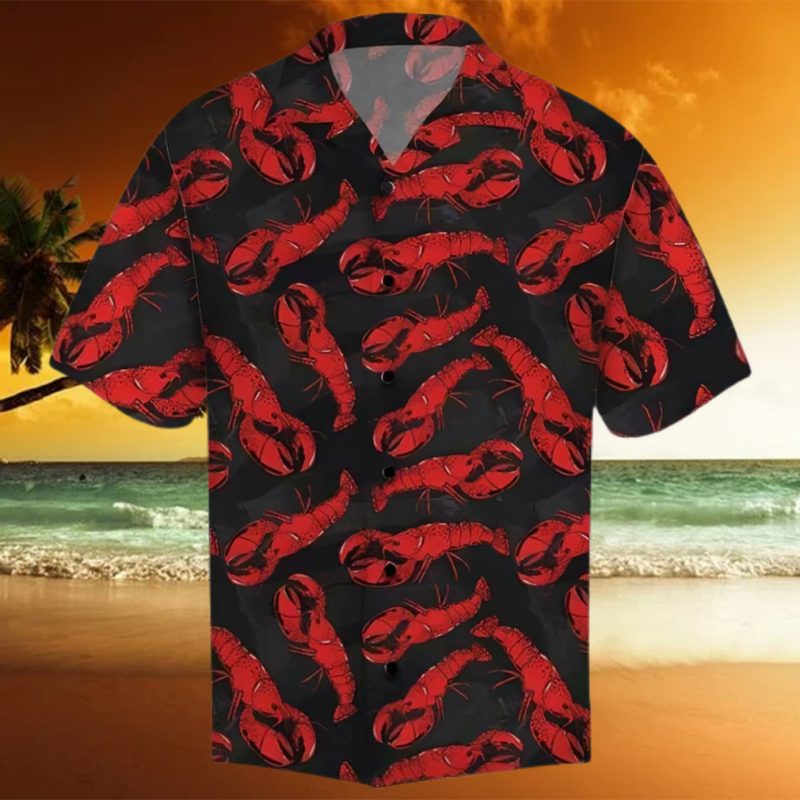 Lobster Tropical Lobster Aloha Summer Hawaiian Shirt