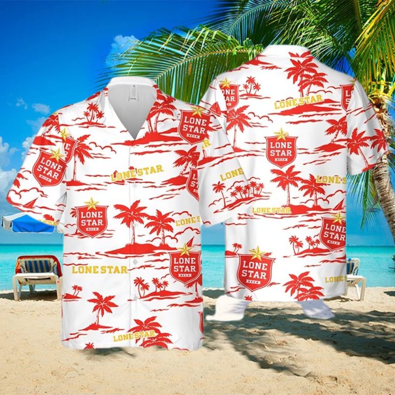 Lone Star Beer Beach Pattern Hawaiian Shirt