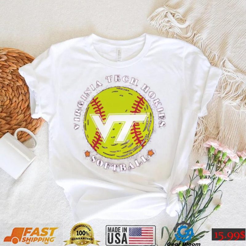 Men’s Maroon Virginia Tech Hokies Softball Seal T Shirt