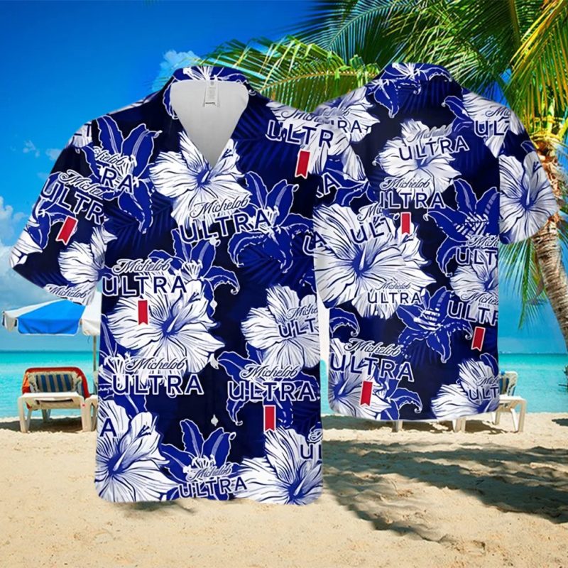 Michelob Ultra Hawaiian Shirt Tropical Flower Pattern Beer Lovers Gift