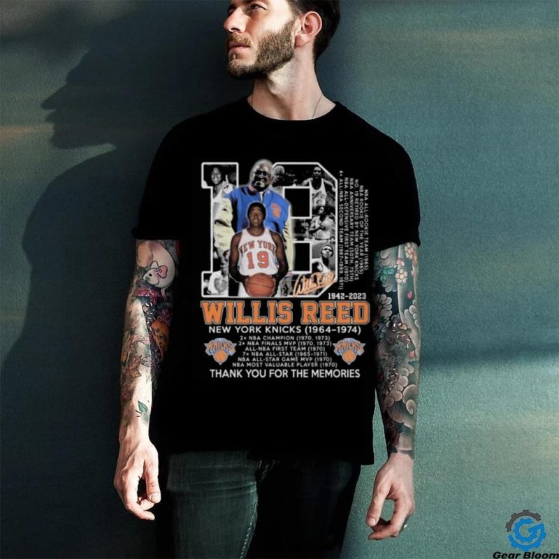 New York Knicks Willis Reed 1942 2023 thank you for the memories signature shirt