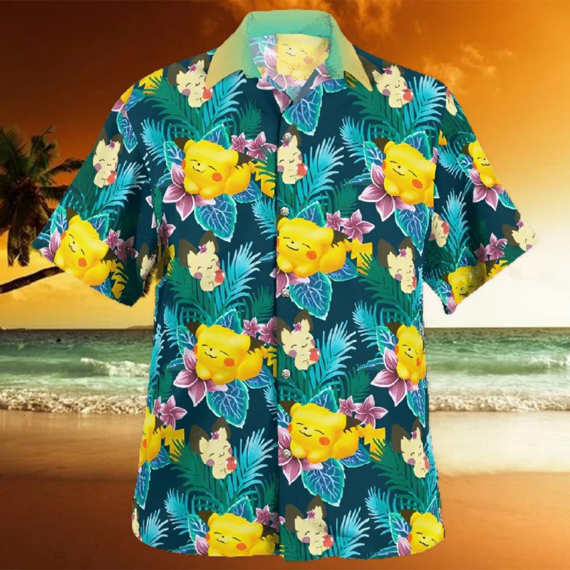 Pikachu On Summer Day Beach Pokemon Hawaiian Shirt
