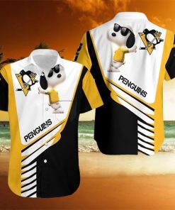 Pittsburgh Penguins Snoopy On Doghouse Funny Hawaii Shirts