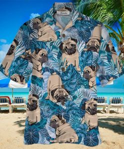 Pugs Blue Nice Design Unisex Hawaiian Shirt
