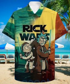 Rick Wars Rick And Morty Star Wars Funny Hawaiian Shirt
