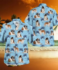 Saint Bernard Dogs Short Sleeve Hawaiian Shirt