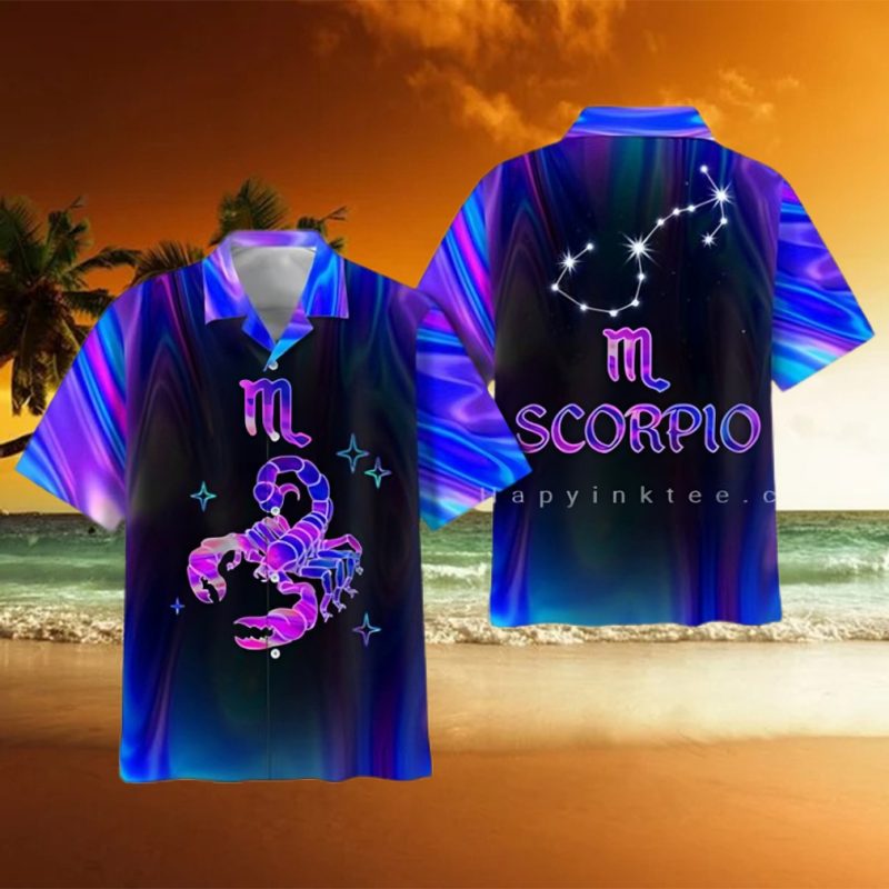Scorpio Zodiac Ultra Holo Star Gift For Summer Hawaii Shirt
