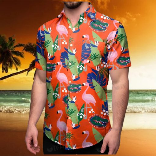 Shirt Flamingo Tropical Leaf Florida Gators Gift