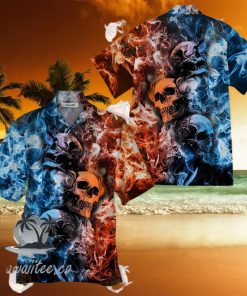 Skull Colorful Amazing Design Unisex Hawaiian Shirt