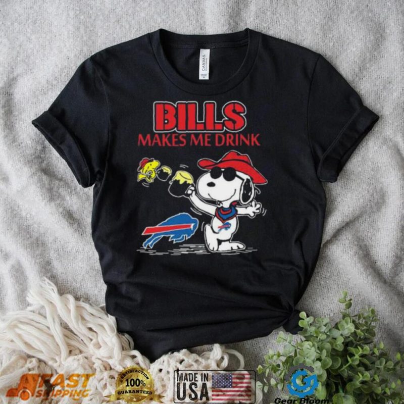Snoopy And Woodstock Buffalo Bills Makes Me Drinks Shirt