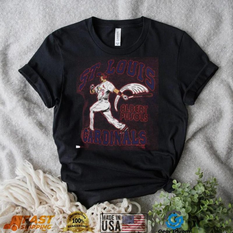 St. Louis Cardinals Albert Pujols Homage Red Illustration Tri Blend T Shirt