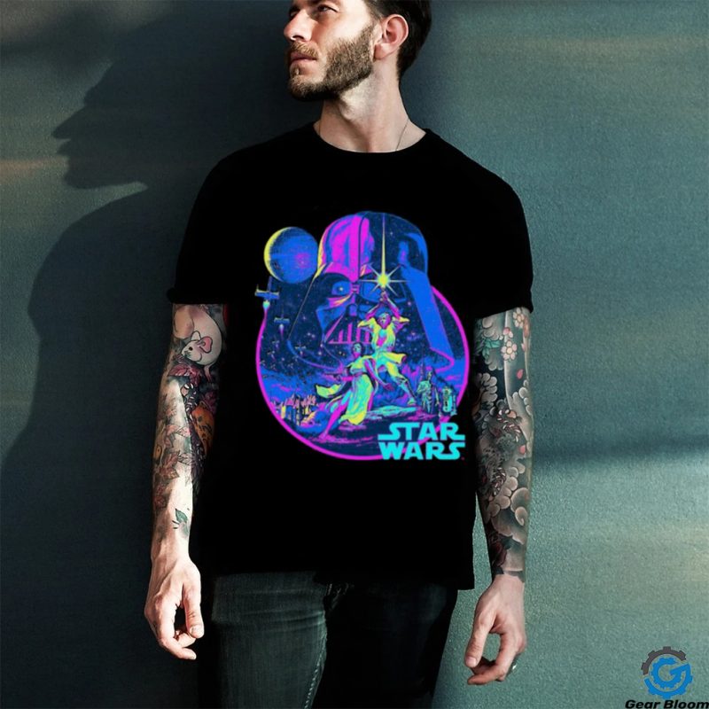 Star Wars Bright Classic Neon Poster Art Graphic T Shirt