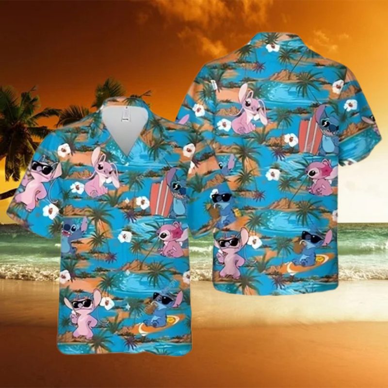 Stitch Angel Disney Hawaii Disney Cruise 2023 Disney Hawaiian Shirt