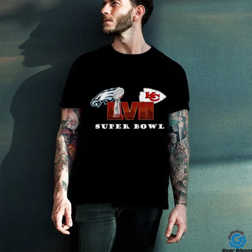 Super Bowl Games 2023 Kansas City and Eagles Football T Shirt