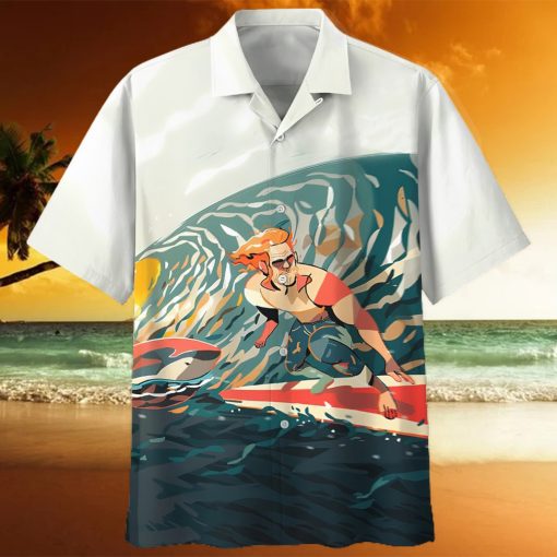 Surfing White Amazing Design Unisex Hawaiian Shirt