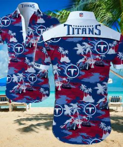 Tennessee Titans Logo Dark Shirt Hawaiian Summer Beach Shirt Full Print
