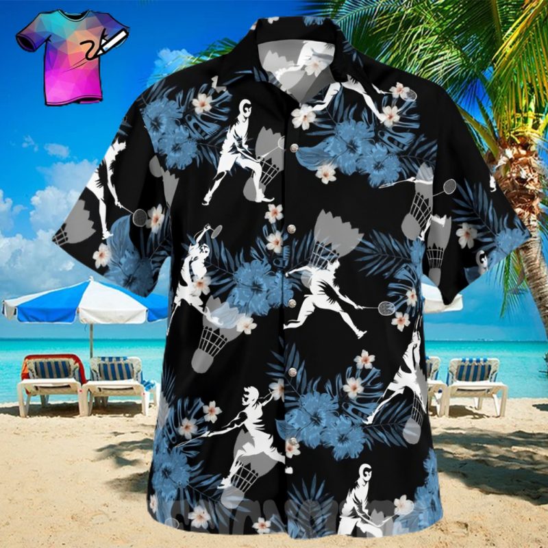 The best selling  Badminton Players All Over Print Hawaiian Shirt