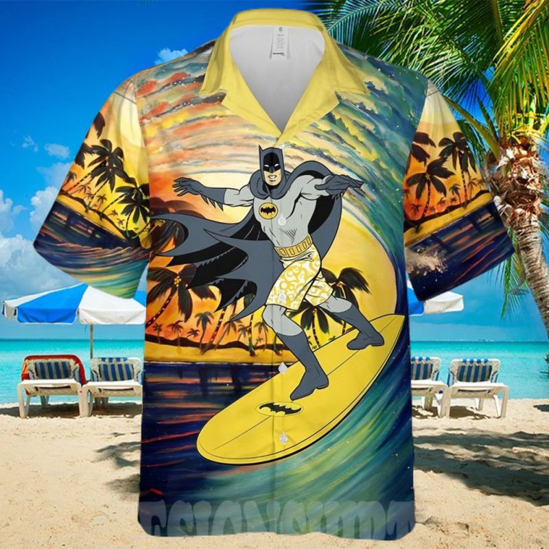 The best selling  Batman Surfing Sunset All Over Print Hawaiian Shirt
