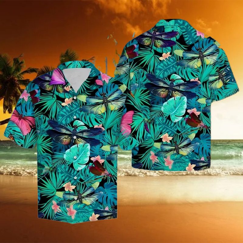 Tropical Forest Dragonfly Hawaiian Summer Beach Shirt