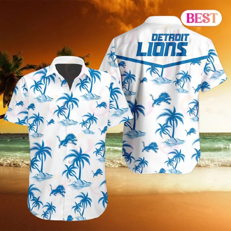 Tropical NFL Detroit Lions Button Shirt