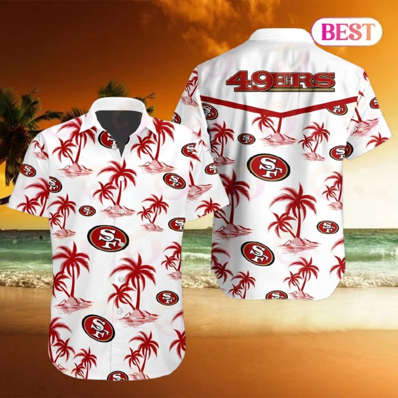 Tropical NFL San Francisco 49ers Button Shirt