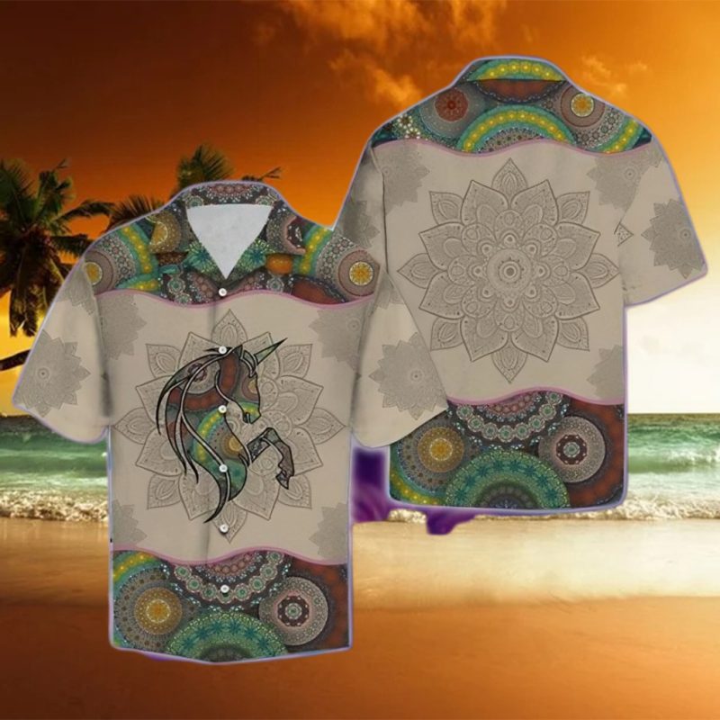 Unicorn Mandala Hawaiian Shirt