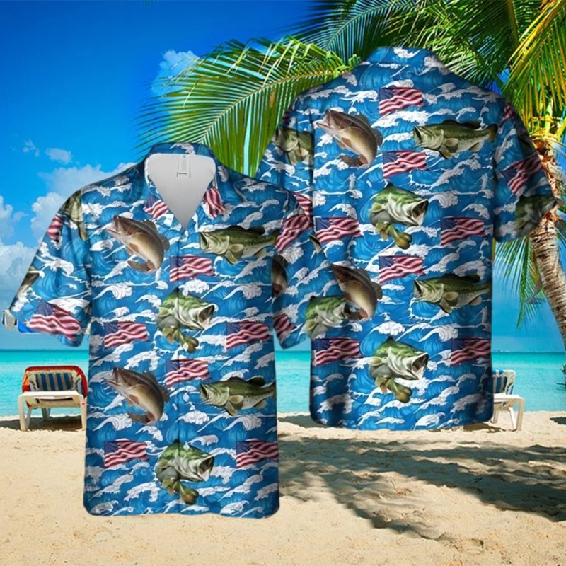 Usa Largemouth Bass Fishing Hawaiian Shirt