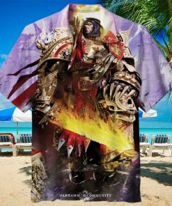 Warhammer 40K Emperor of Mankind 3D Hawaiian Shirt