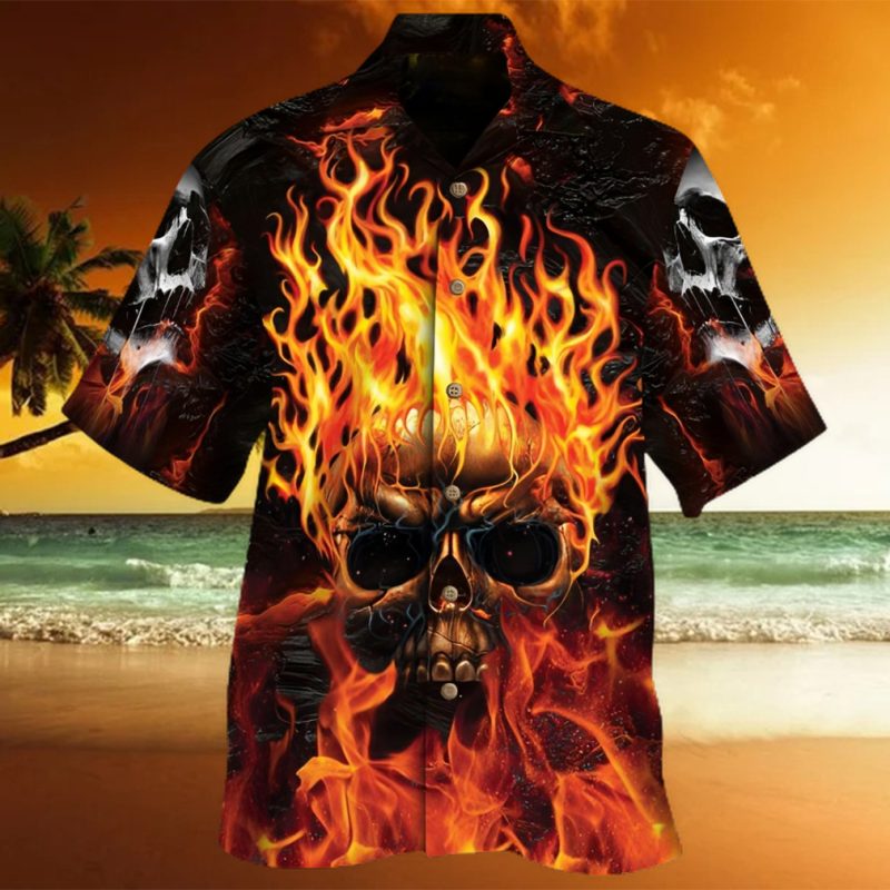 Valentino De Rosie Skull Hawaiian Shirt